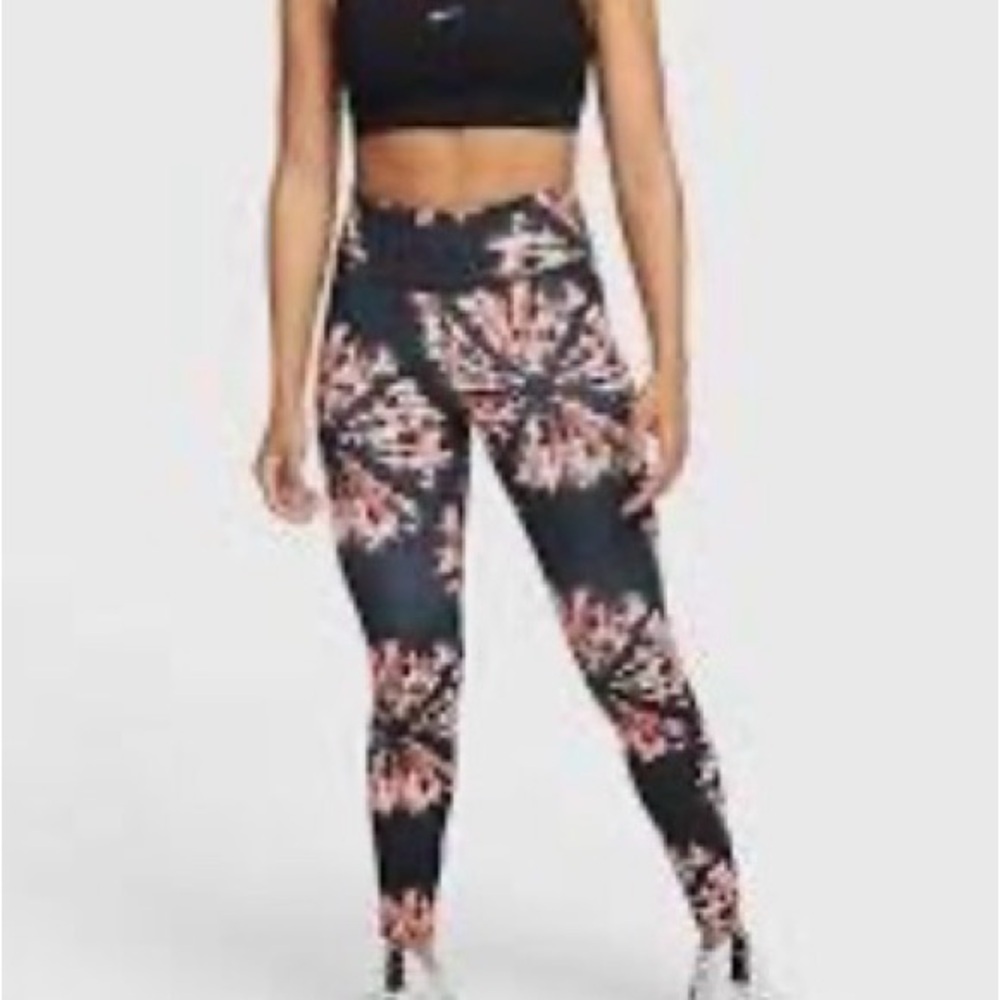 Nike One Luxe Dri-Fit 7/8 Leggings Tie-Dye Print XS NWT